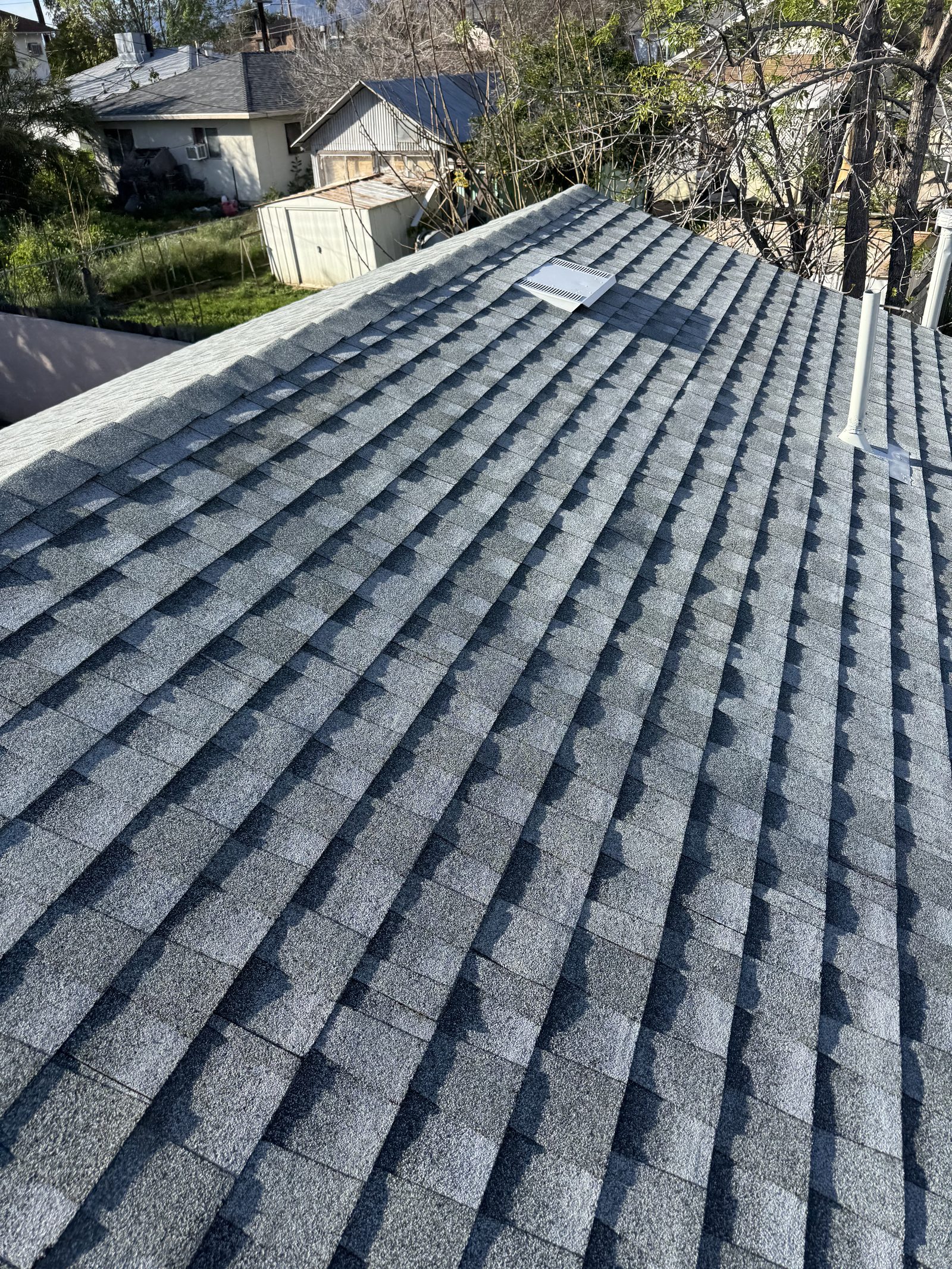 Asphalt shingle roofing installation in Riverside, CA