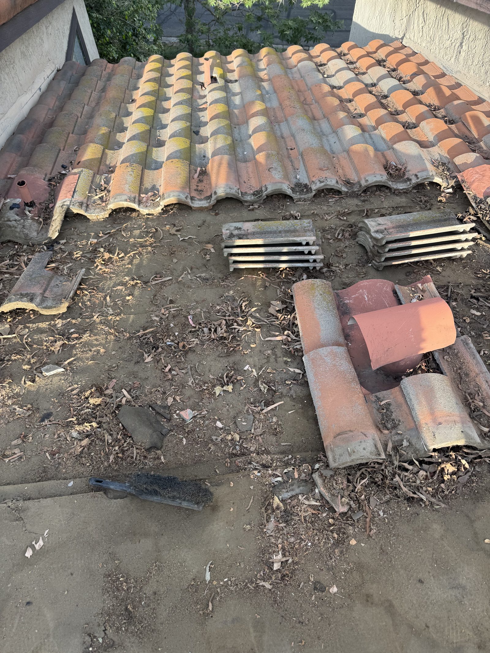 Roof damage documentation for insurance claim